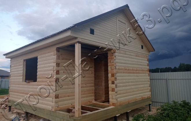 1 Брусовая баня Б-50, 6х5м, 30М²,  Калужская область, Жуковский район, деревня Корсаково (1)